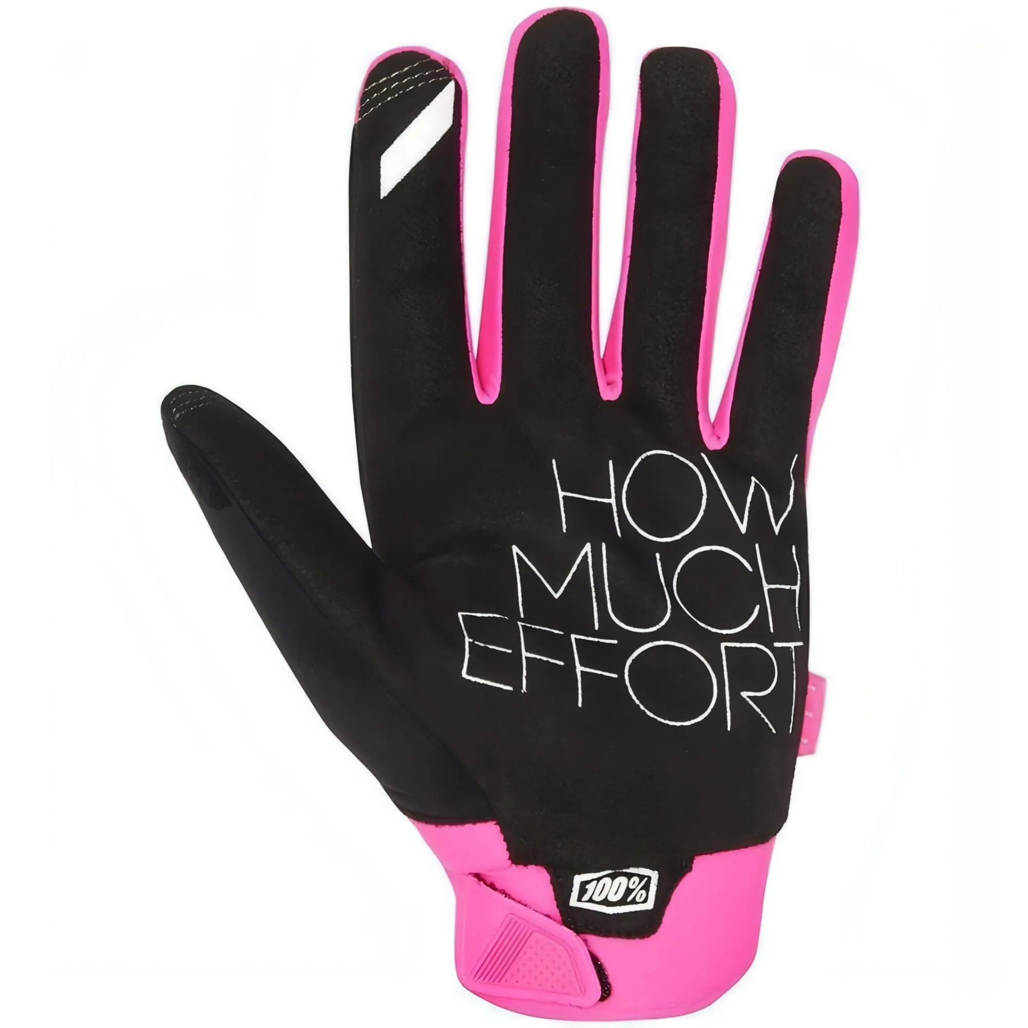 100% Brisker Cold Weather Full Finger Cycling Gloves - Pink