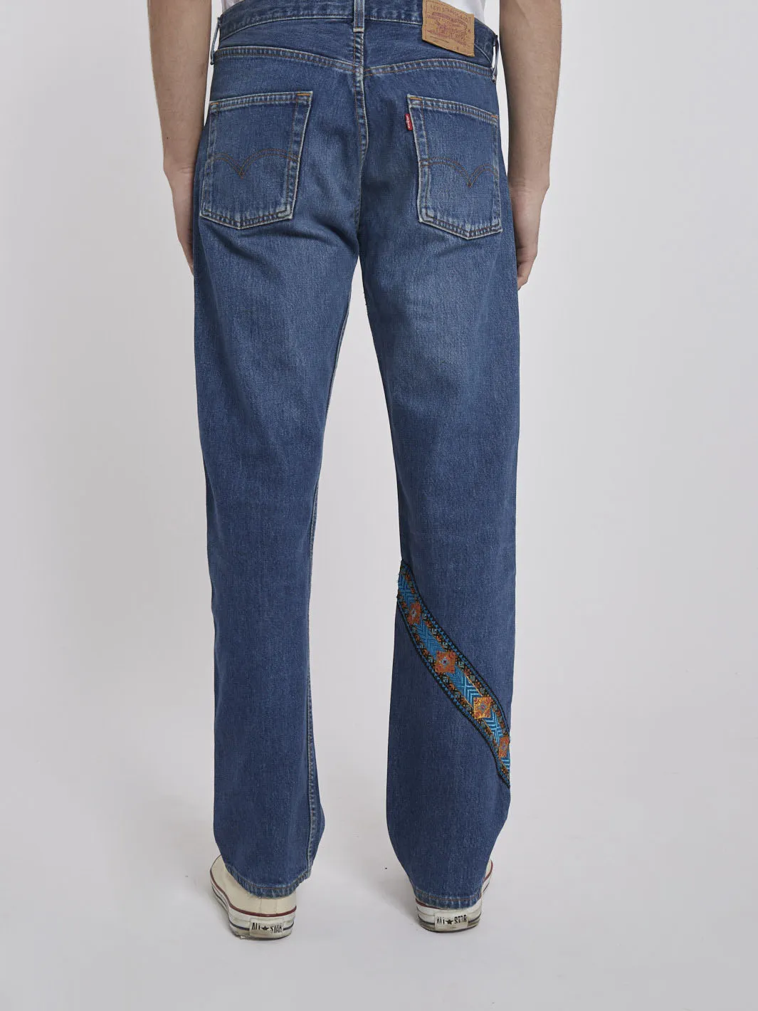 1970s Levi's 501 Jeans customised by Cavalli e Nastri