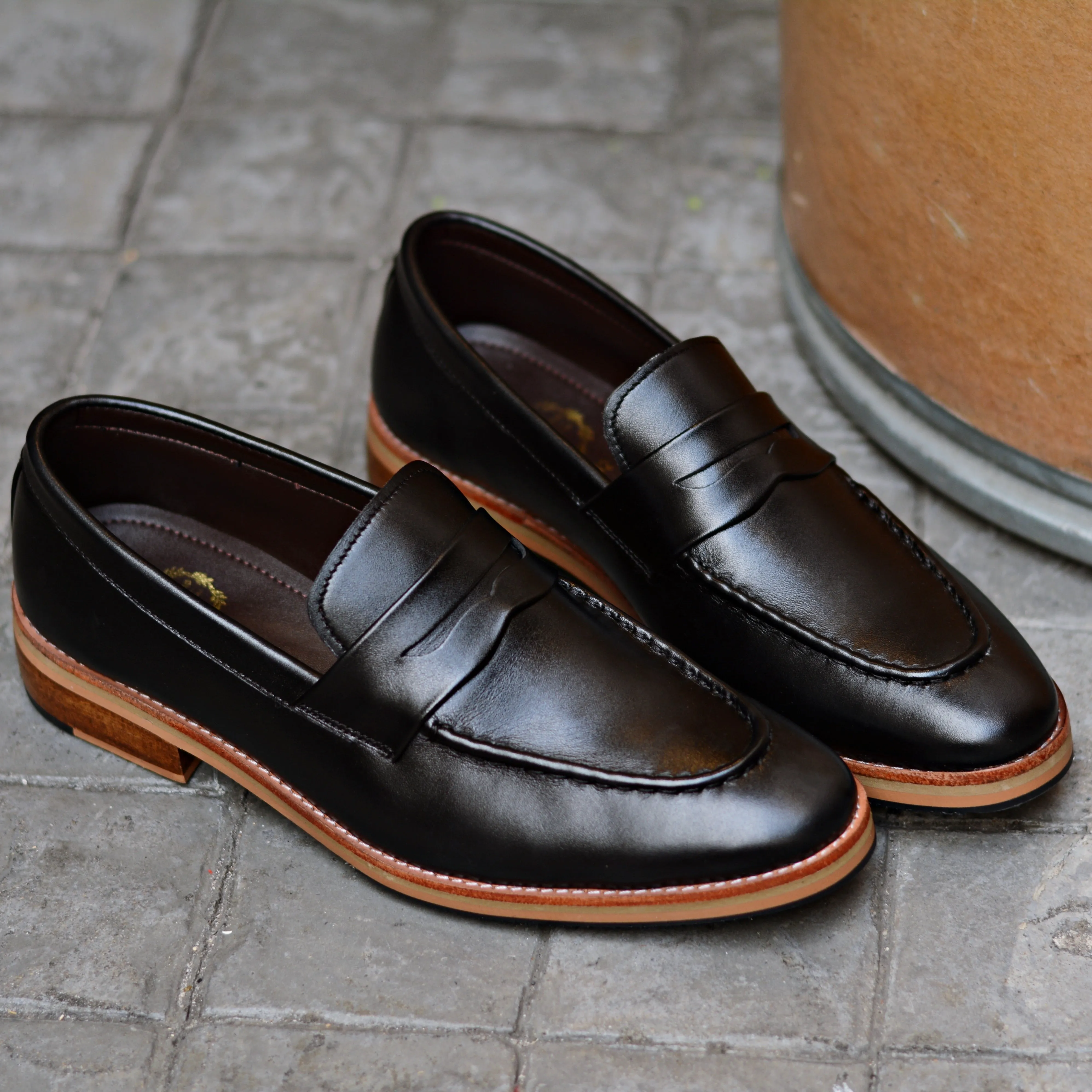 509 Penny Loafer Matt Black x Wooden Sole