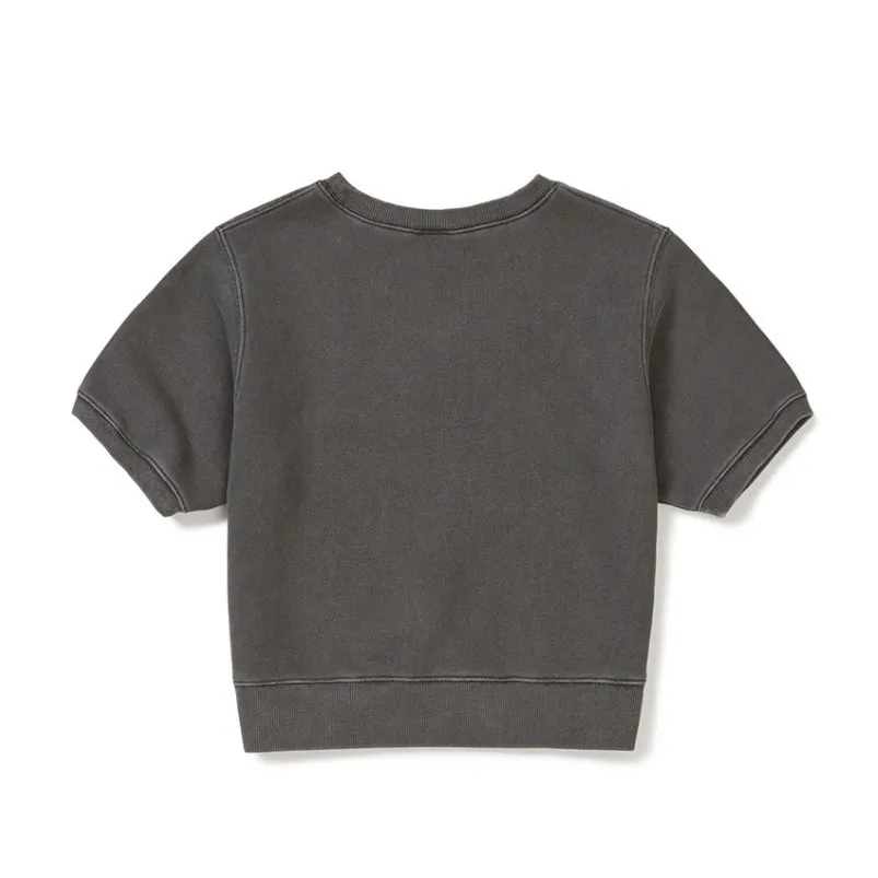 87MM  |Crew Neck Street Style U-Neck Plain Cotton Short Sleeves