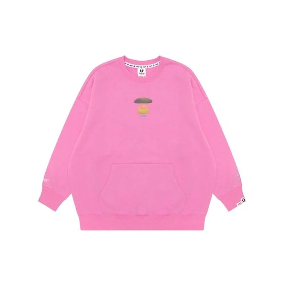 A BATHING APE  |Crew Neck Unisex Street Style Long Sleeves Plain Cotton Logo