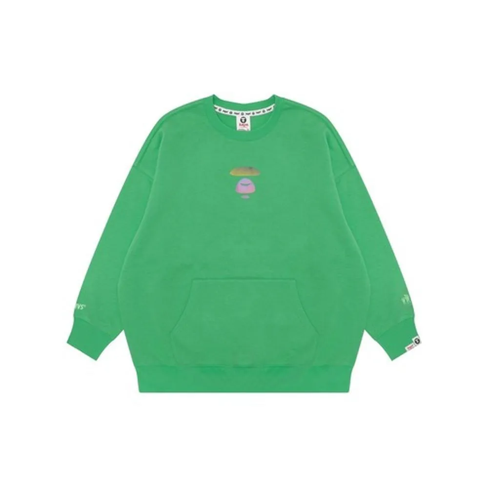 A BATHING APE  |Crew Neck Unisex Street Style Long Sleeves Plain Cotton Logo