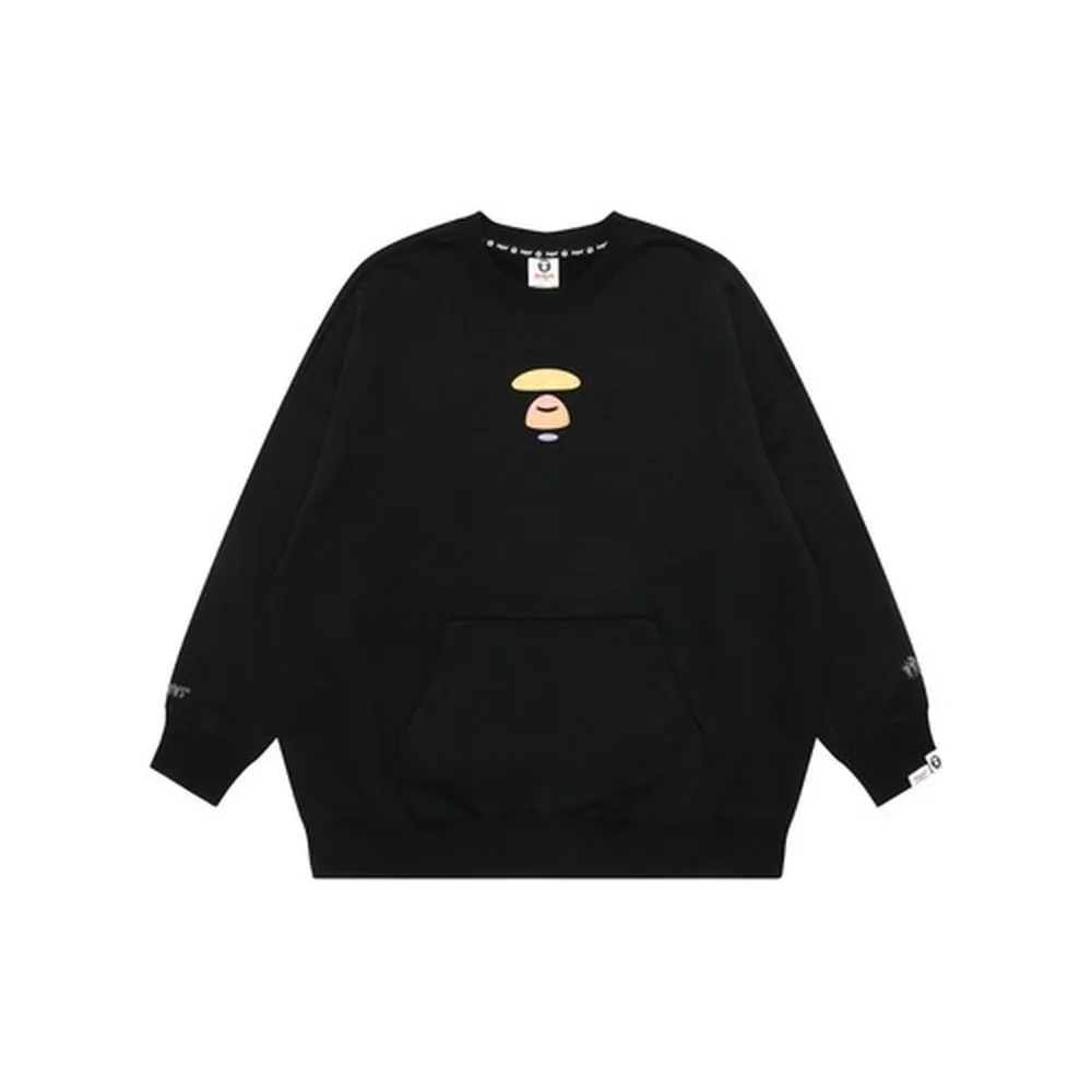 A BATHING APE  |Crew Neck Unisex Street Style Long Sleeves Plain Cotton Logo