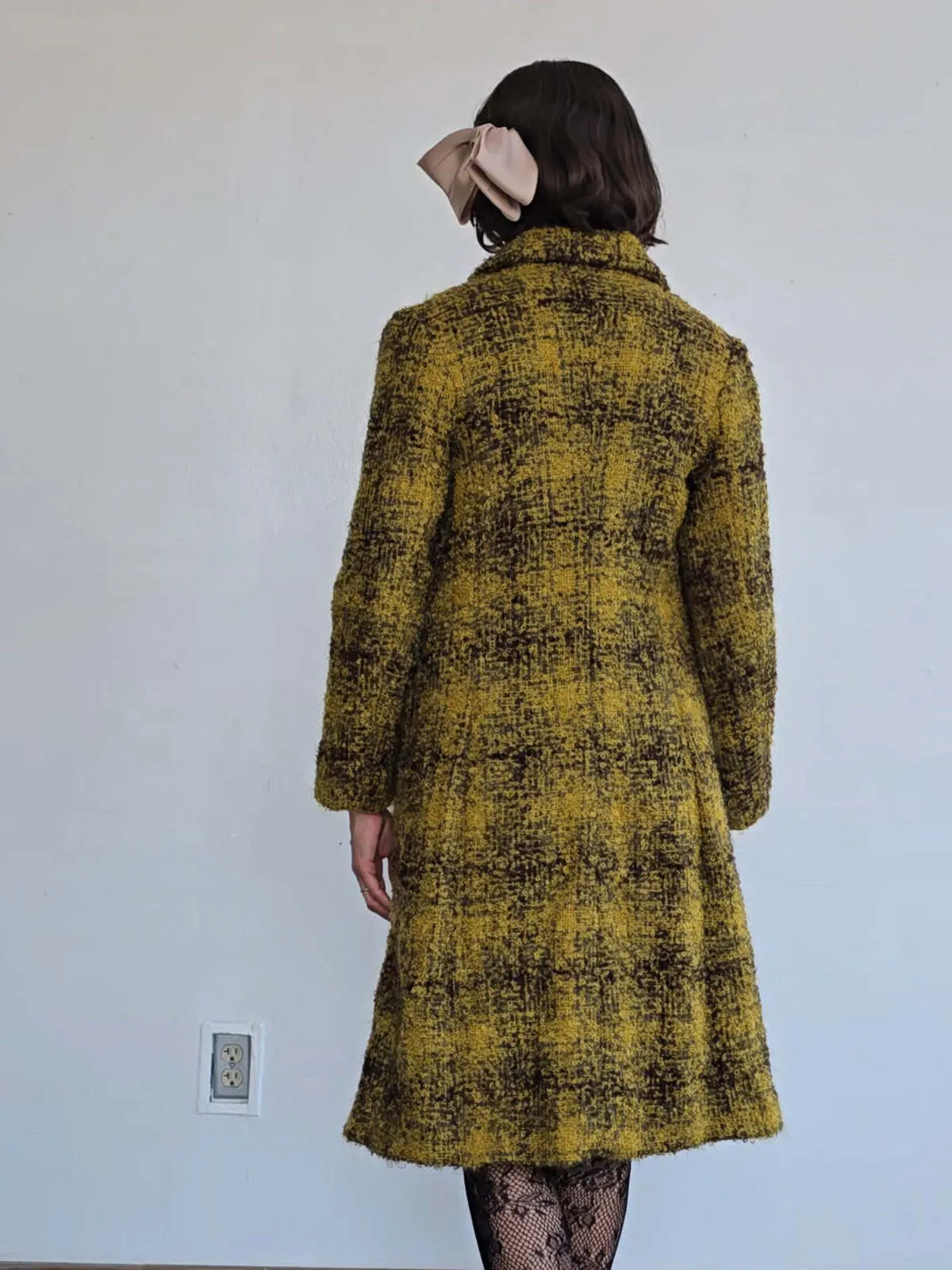 Agnes B Mohair Coat - Mustard