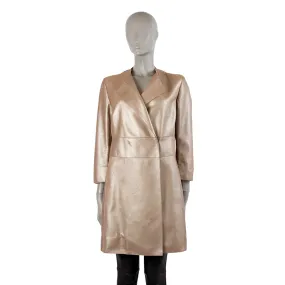 AKRIS Metallic Leather Coat