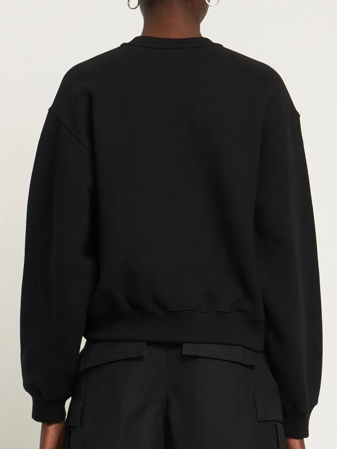 Alexander Wang  |Crew Neck Unisex Street Style Long Sleeves Plain Cotton