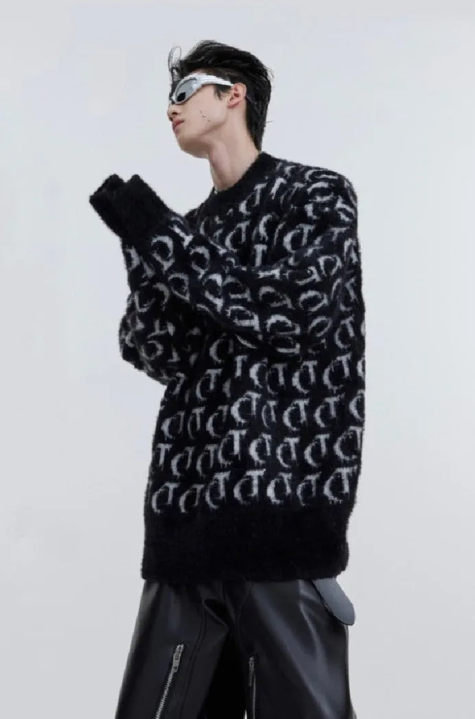 All Over Logo Knit Sweater