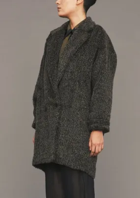 ALPACA SHAGGY COAT - brown/black