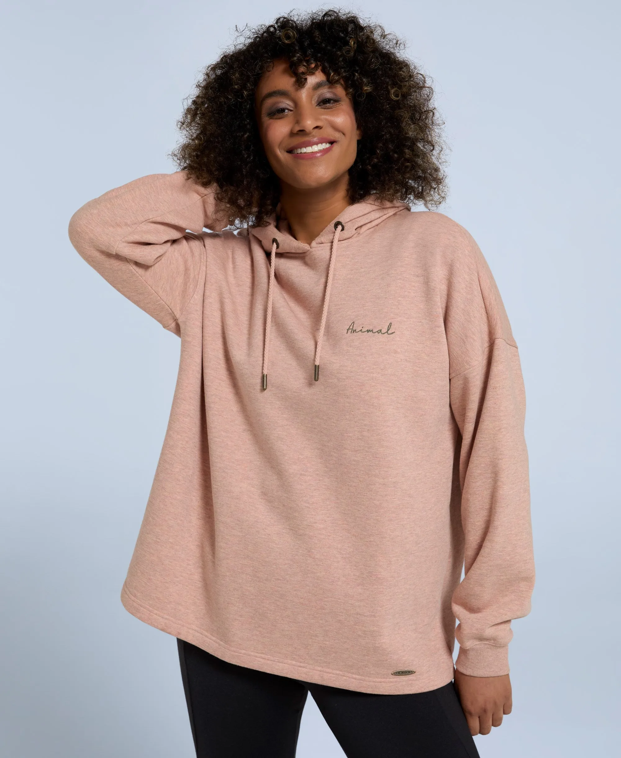 Amber Womens Relaxed Hoodie - Light Pink