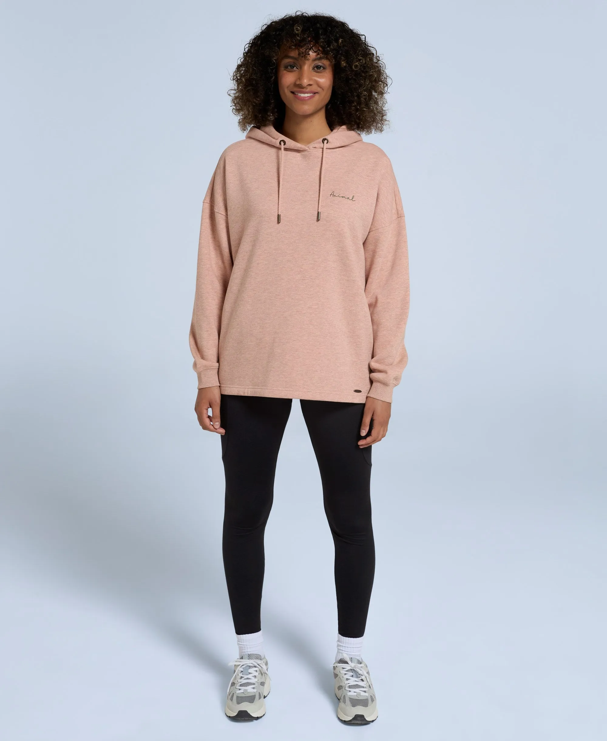 Amber Womens Relaxed Hoodie - Light Pink