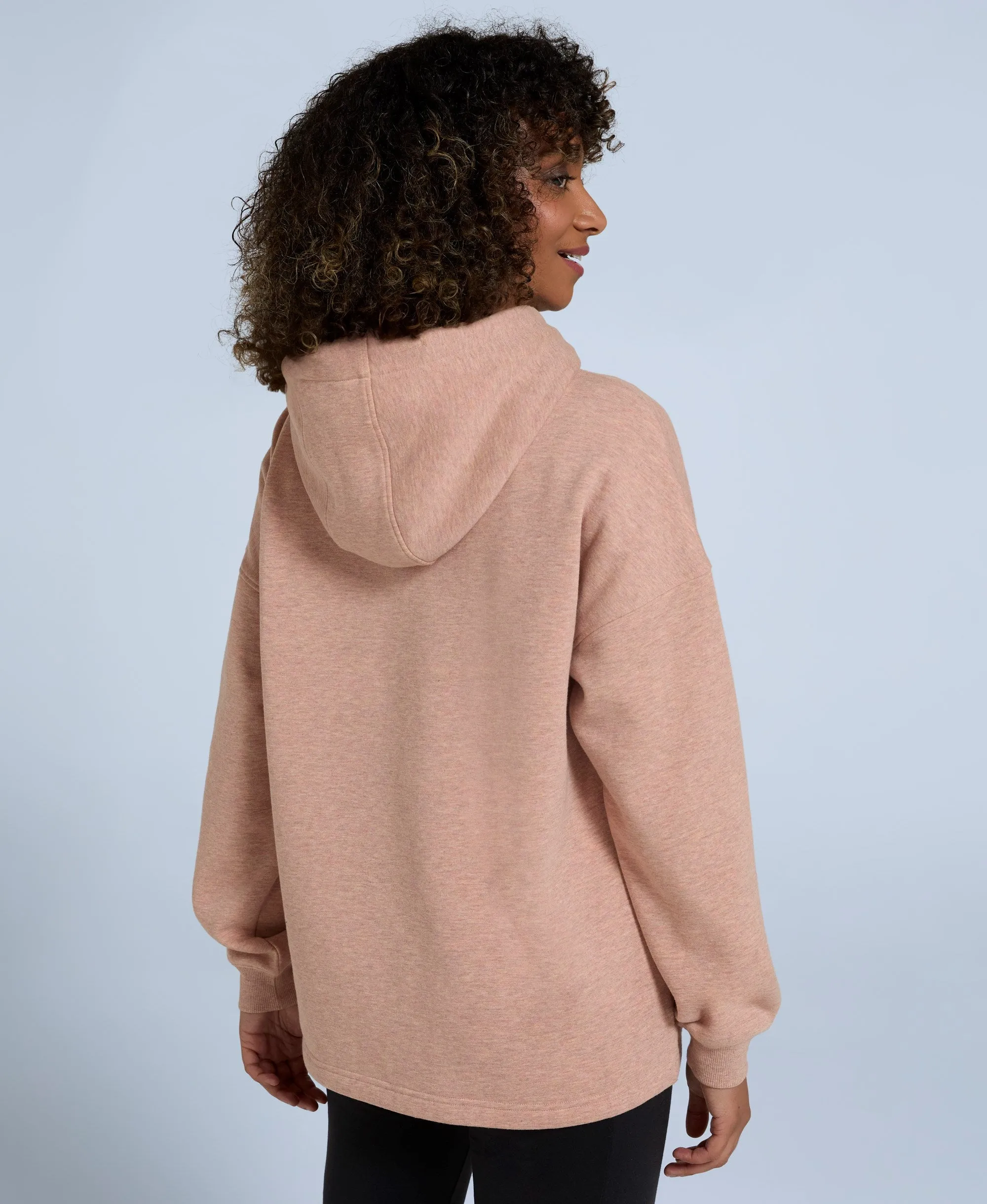 Amber Womens Relaxed Hoodie - Light Pink