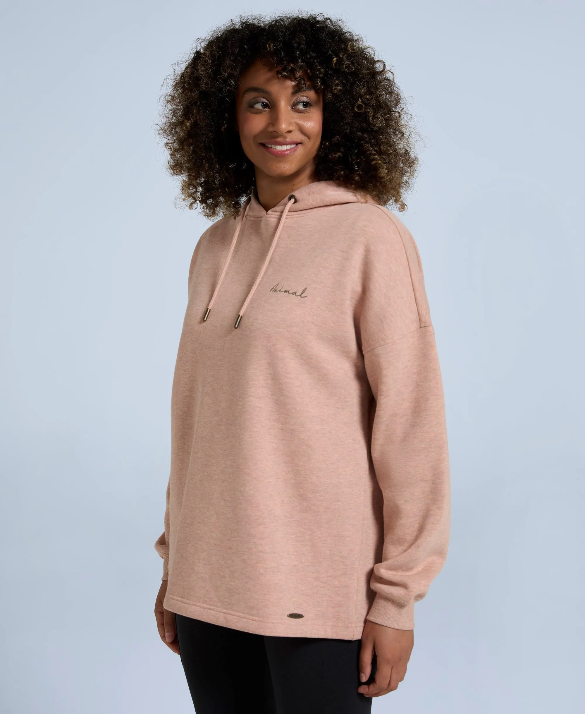 Amber Womens Relaxed Hoodie - Light Pink