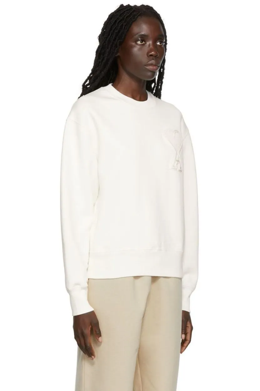 AMI PARIS  |Crew Neck Unisex Street Style Long Sleeves Plain Cotton