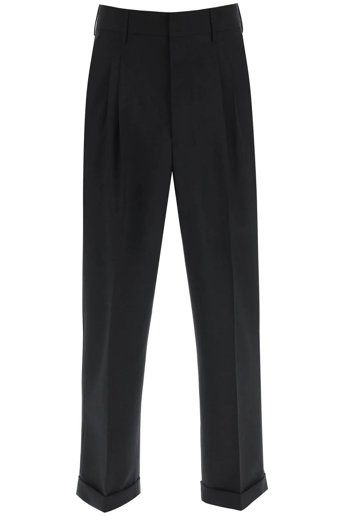 AMI Pleated Cropped Trousers