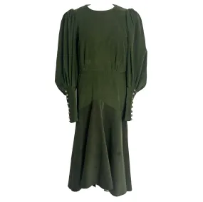 Anna Mason Olive Corduroy Maxi Dress S