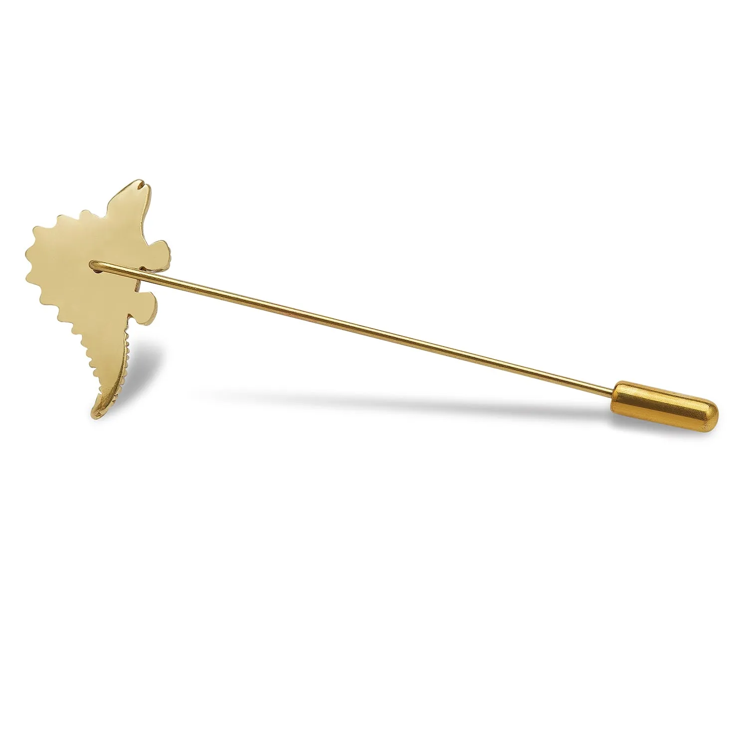 Antique Gold Stegosaurus Lapel Pin