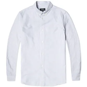 A.P.C. Oxford Button Down ShirtBlue Stripe