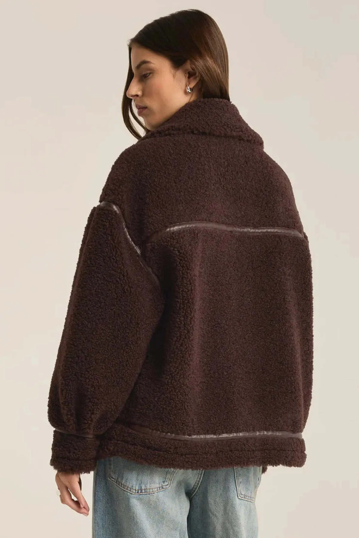 Ari Sherpa Coat - Dark Chocolate