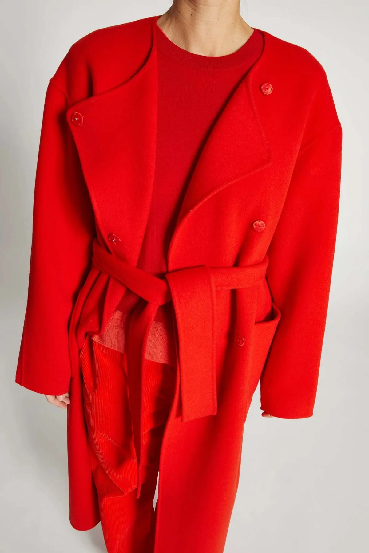 Aspen Wool Coat - Poppy