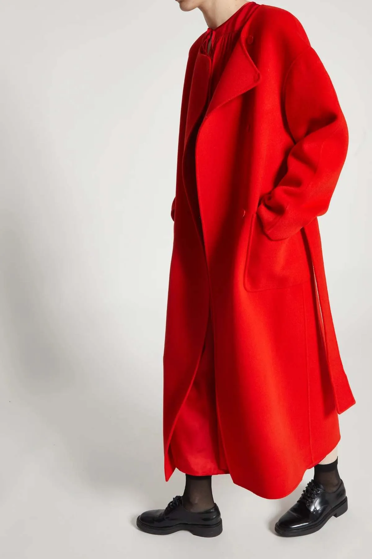 Aspen Wool Coat - Poppy