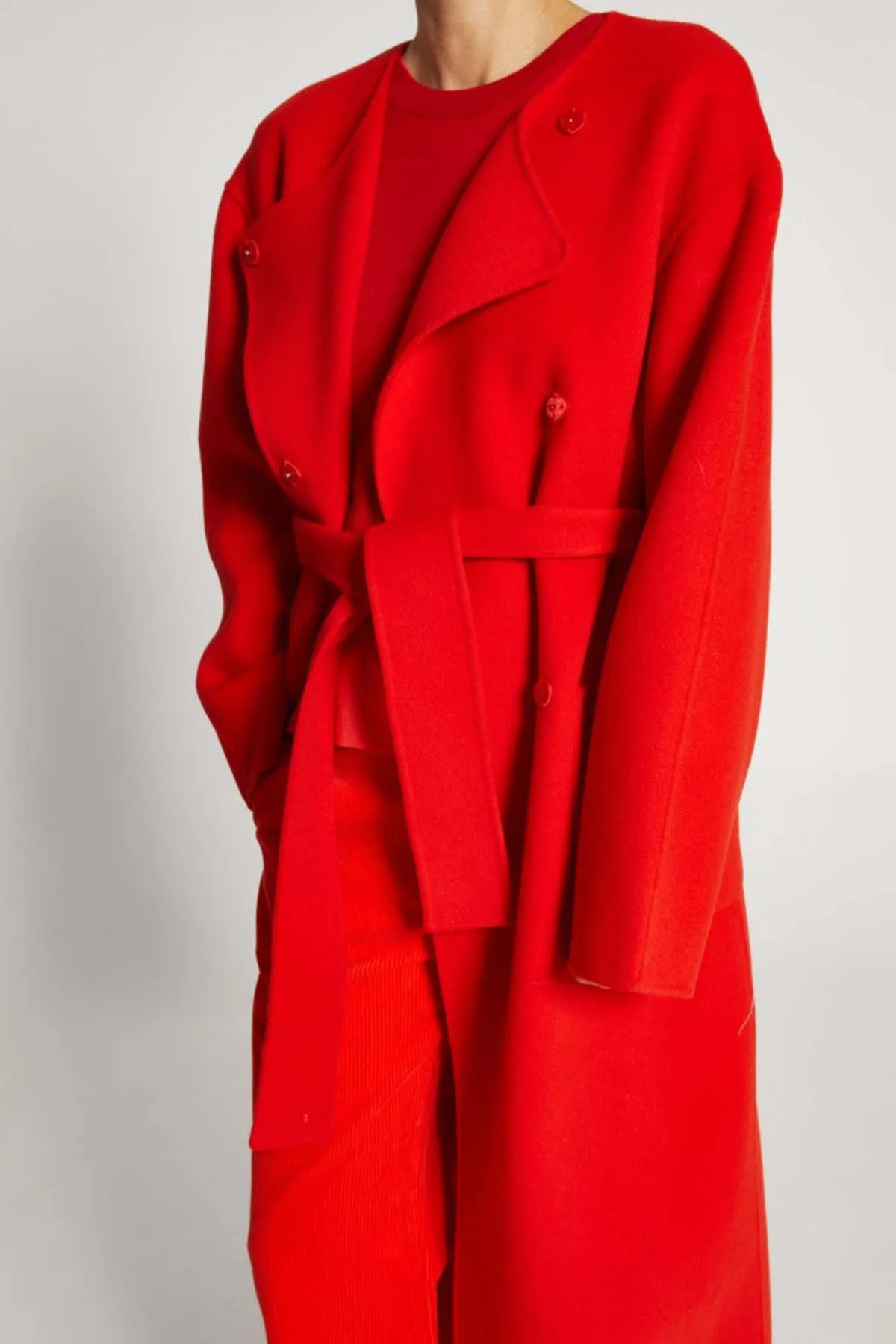 Aspen Wool Coat - Poppy