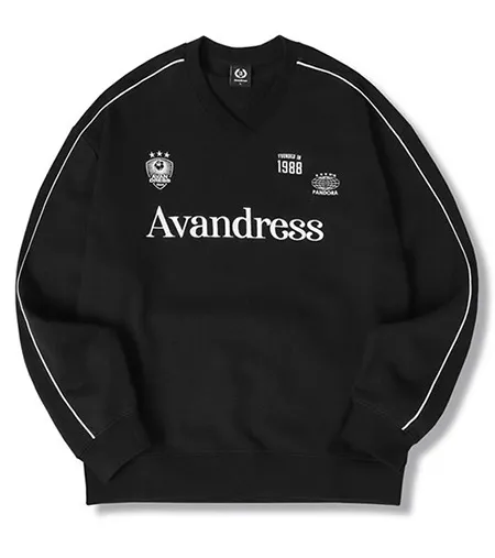 AVANDRESS  |Unisex Street Style V-Neck Long Sleeves Plain Cotton