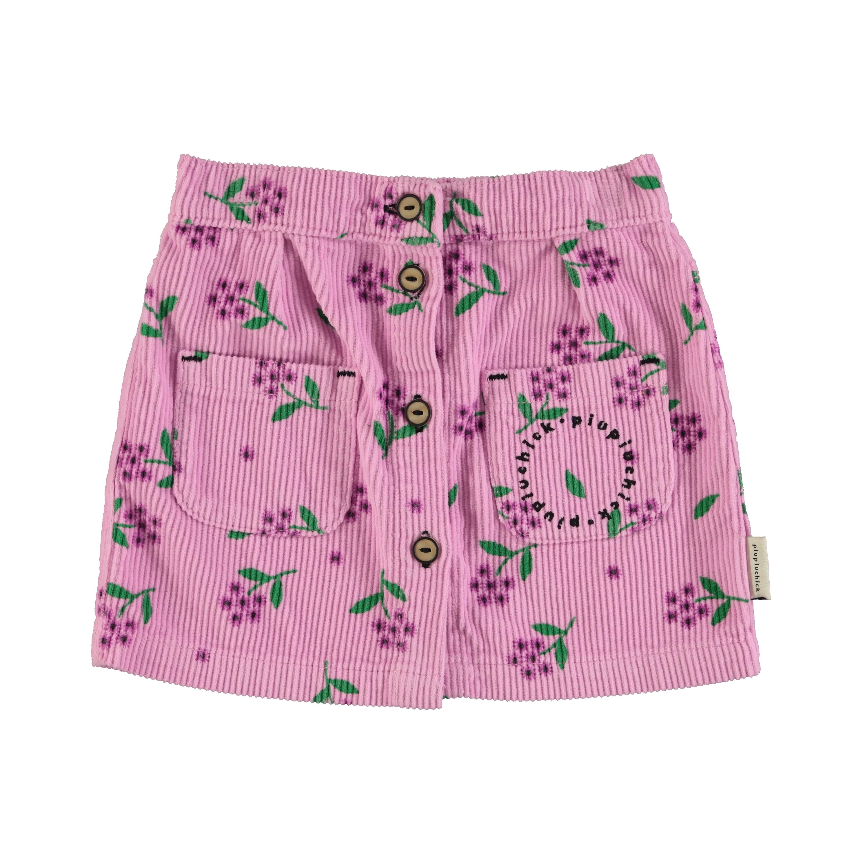 AW24.MN2412A-Pink corduroy w/ flowers allover