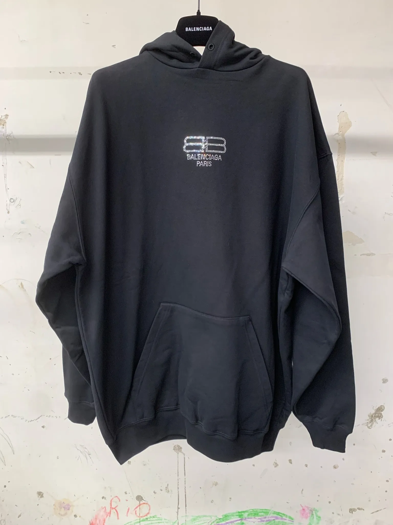 BALENCIAGA  |Unisex Street Style Long Sleeves Plain Cotton Medium Long