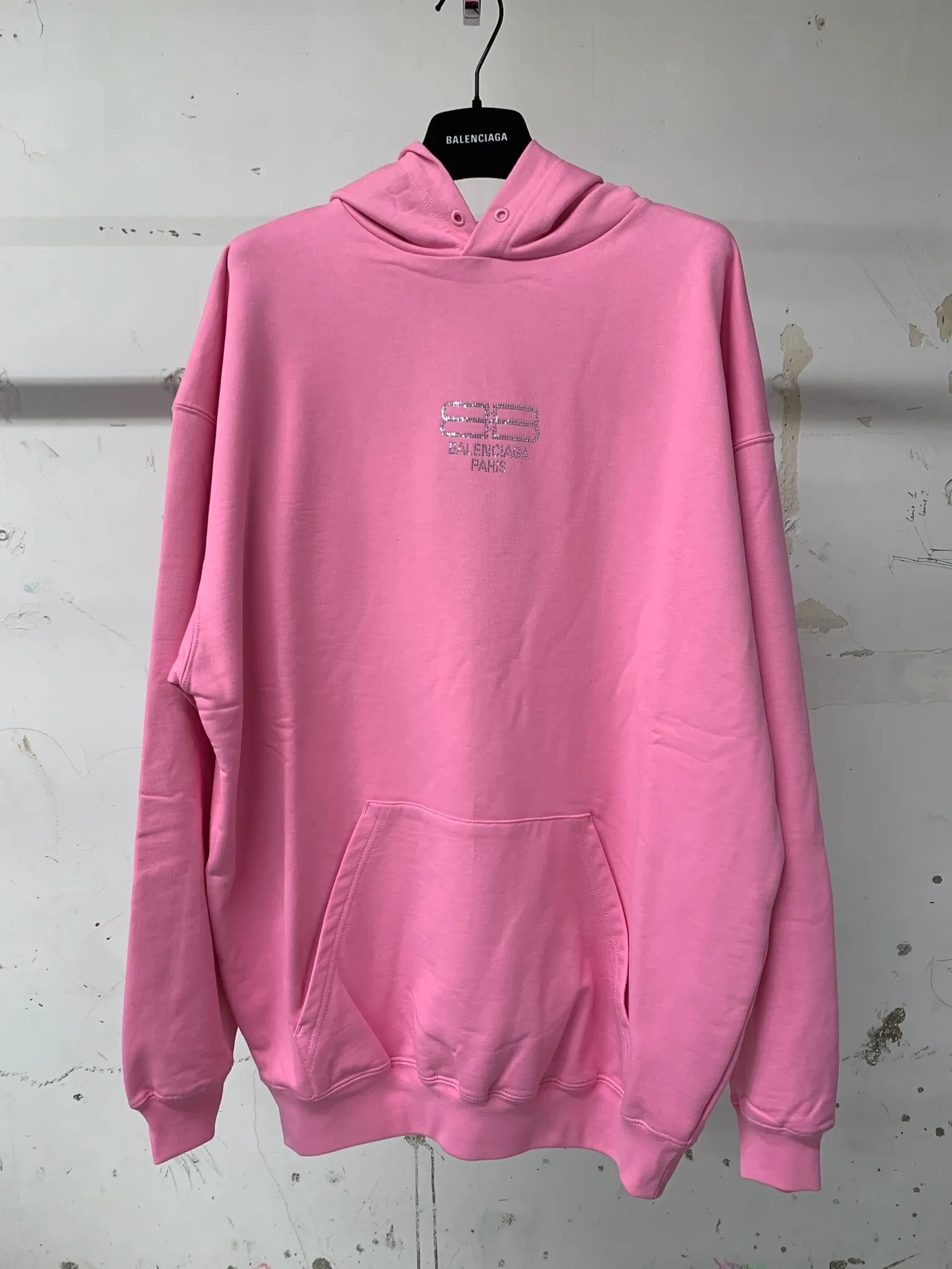 BALENCIAGA  |Unisex Street Style Long Sleeves Plain Cotton Medium Long