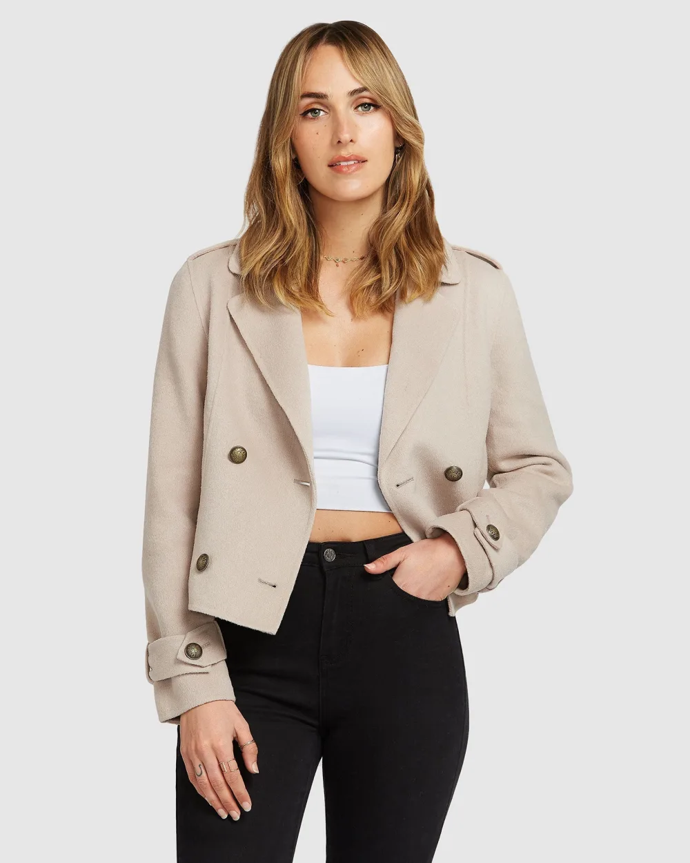 Belle & Bloom Better Off Military Peacoat