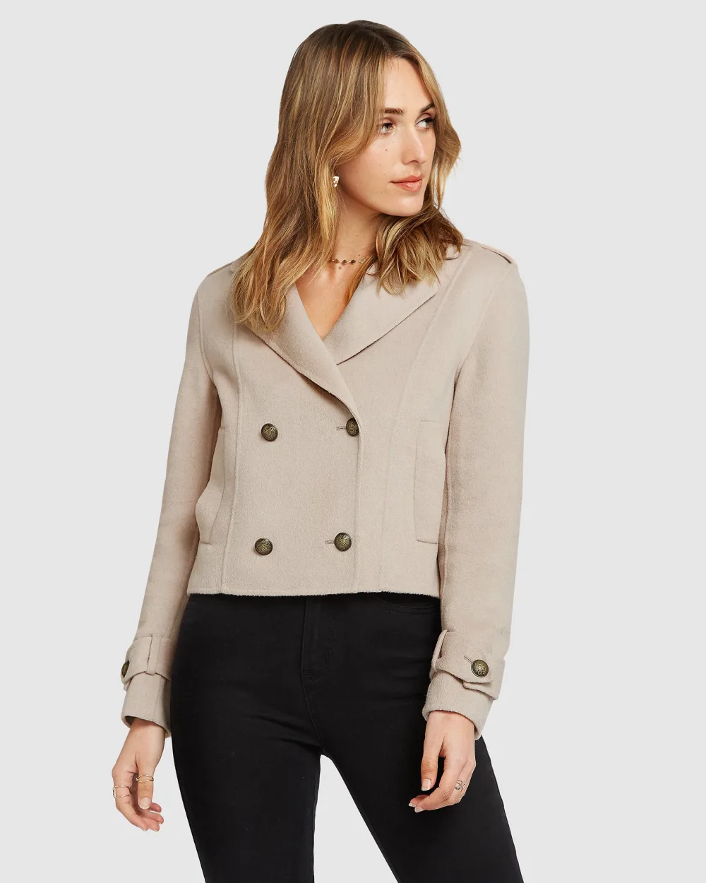 Belle & Bloom Better Off Military Peacoat