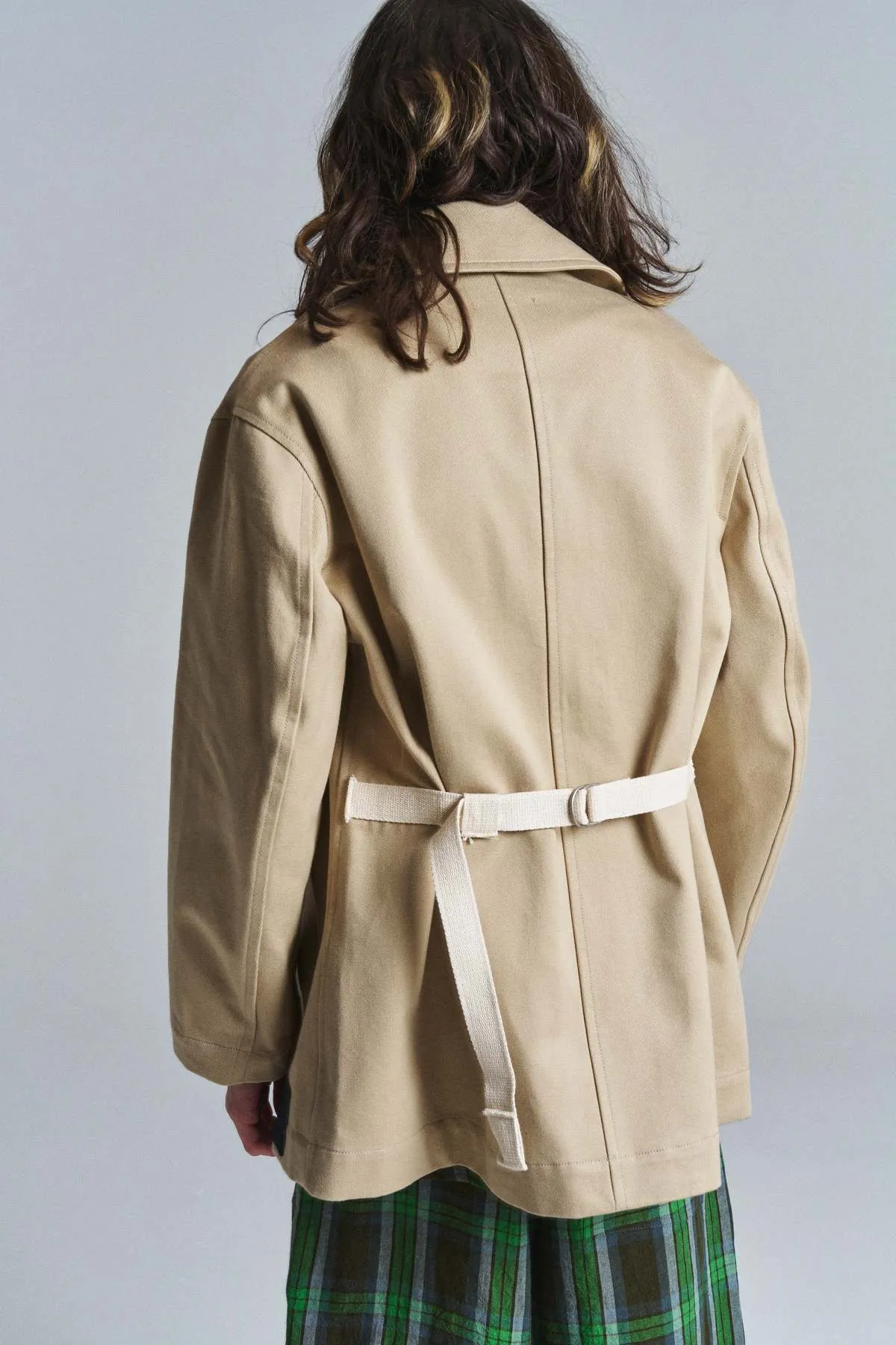 Belted Peacoat - Beige 