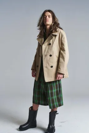 Belted Peacoat - Beige 