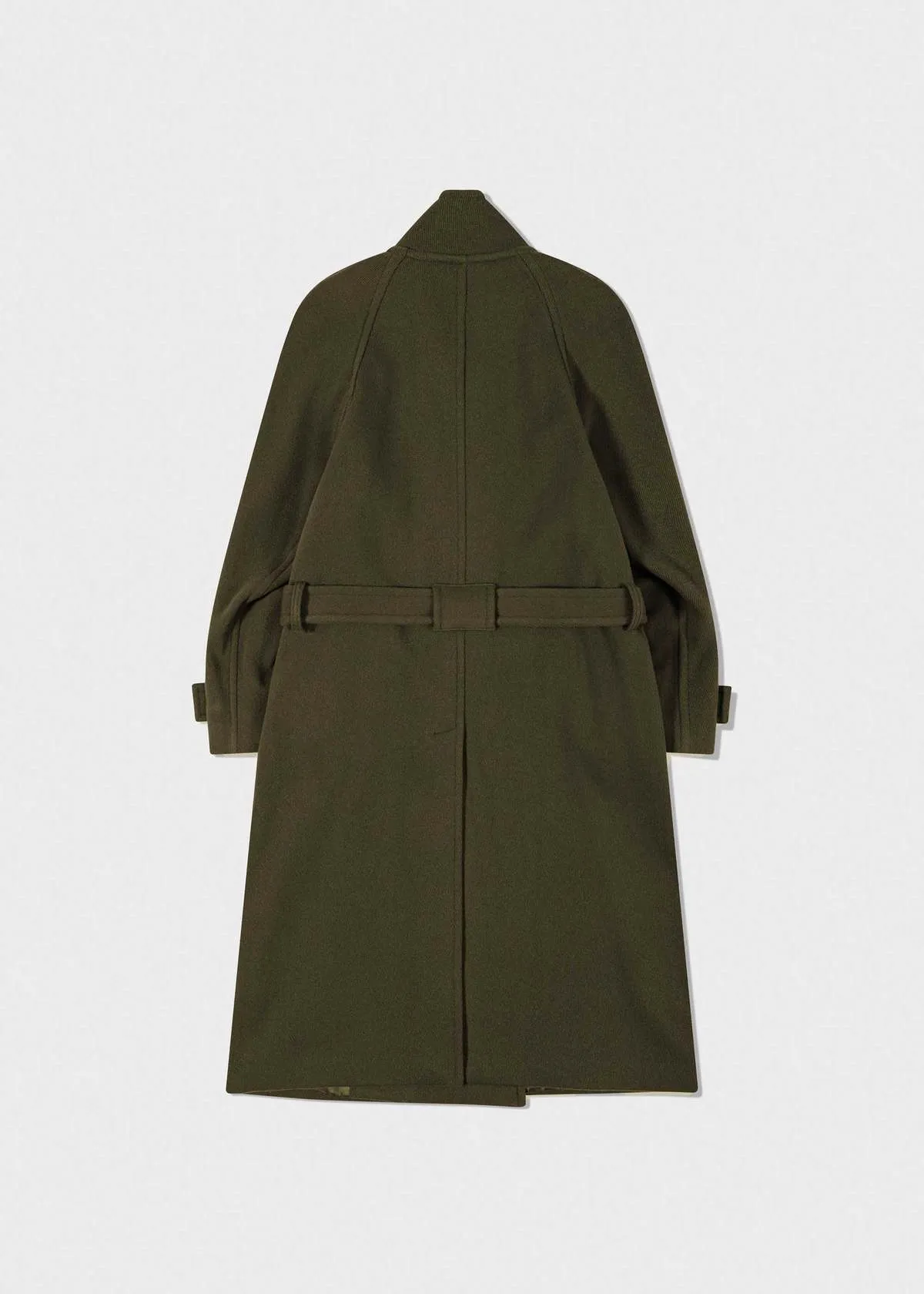 Belted Wrap Coat - Khaki