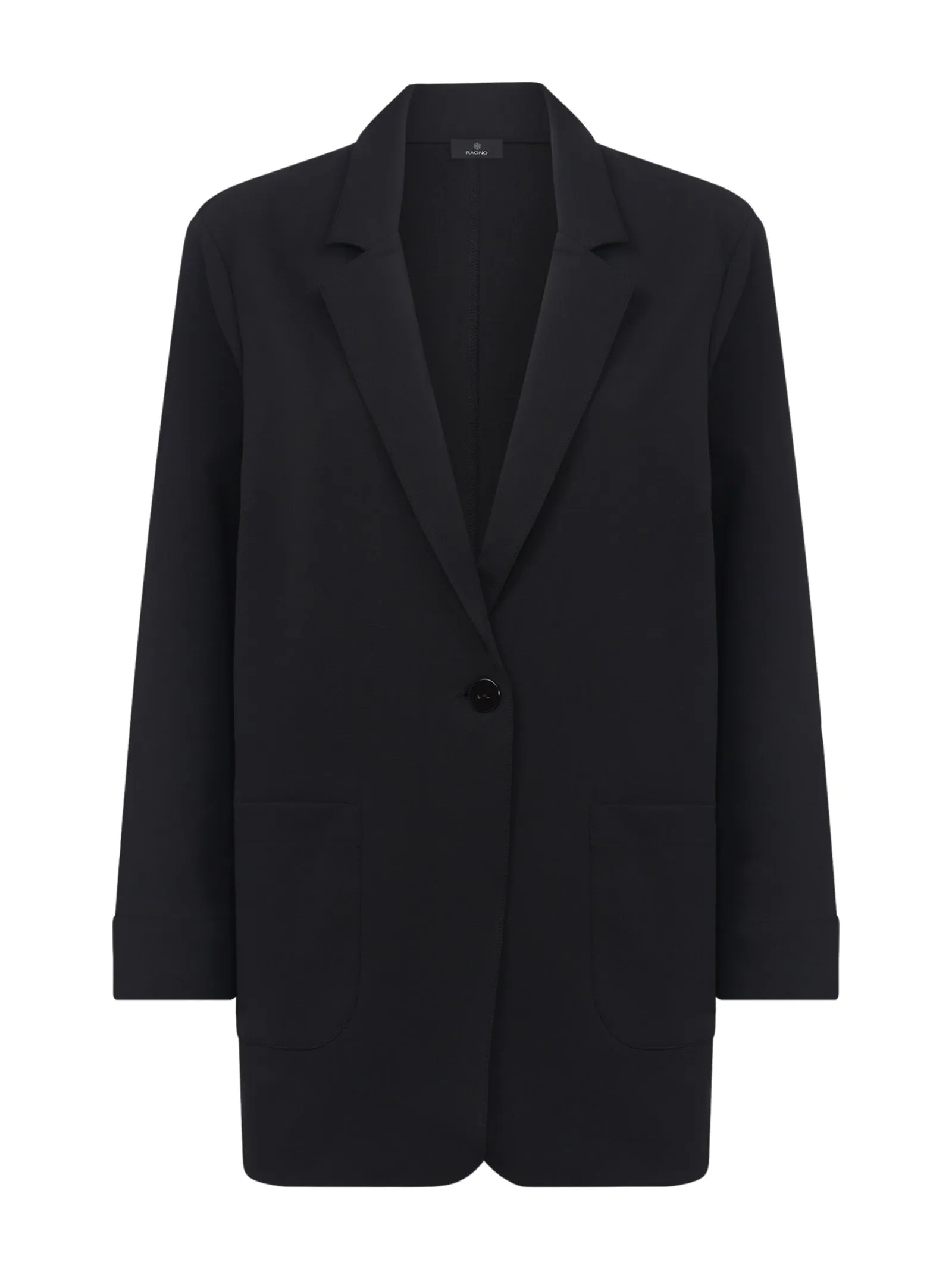 Blazer destrutturato in Compact Light - Nero