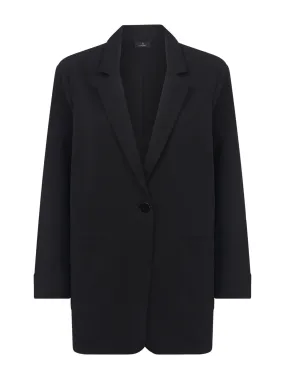 Blazer destrutturato in Compact Light - Nero