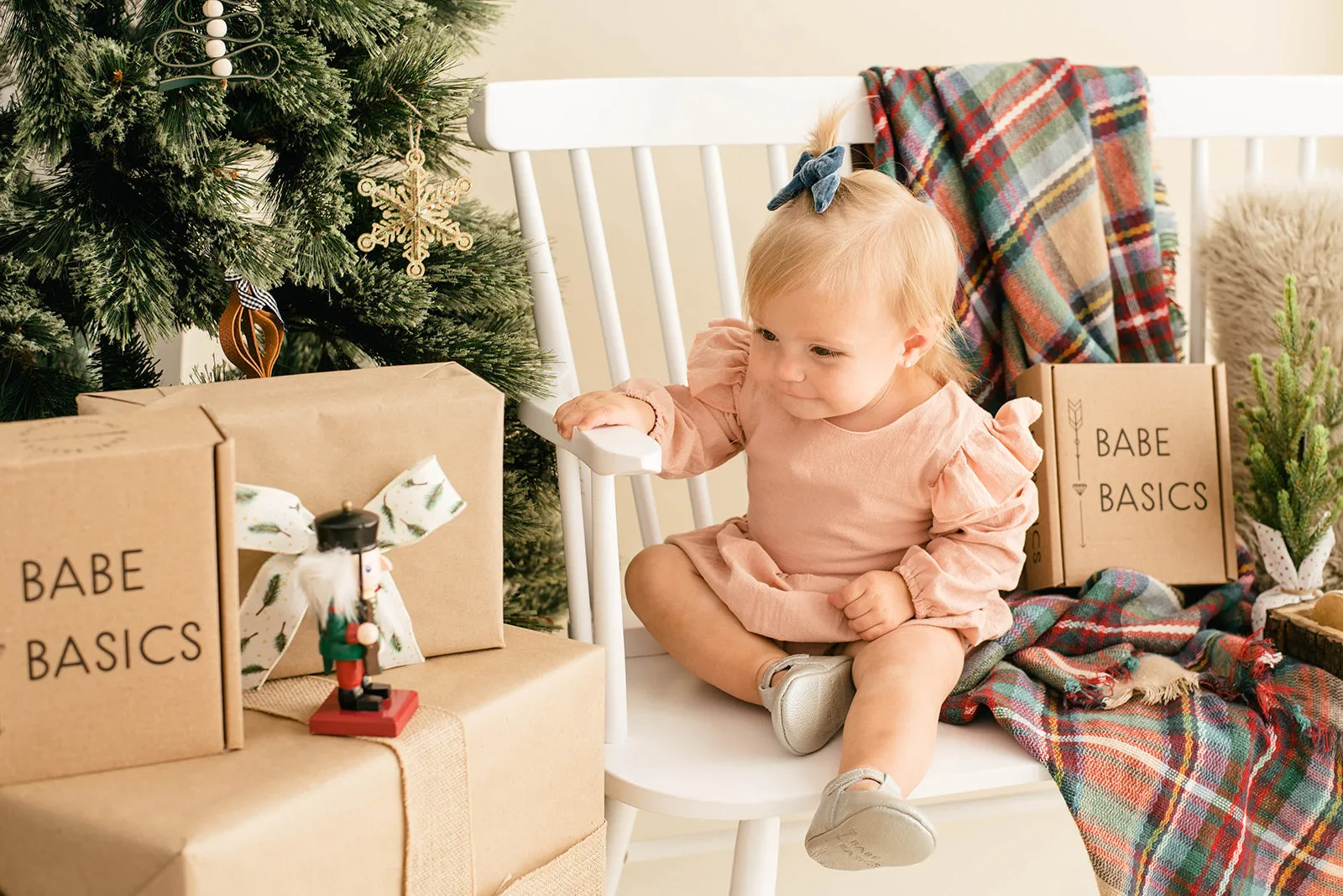 Blush Linen Flutter Sleeve Romper