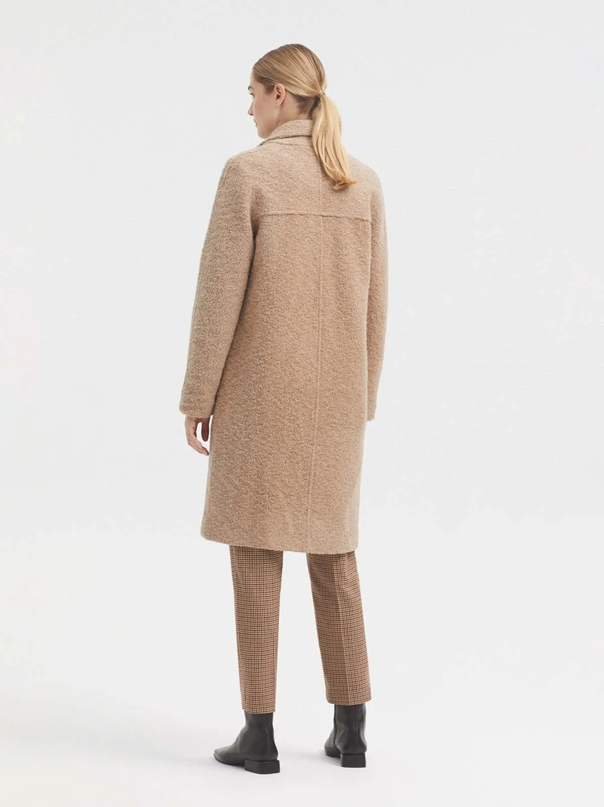 Boiled Wool Coat - Beige