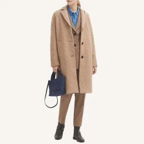 Boiled Wool Coat - Beige