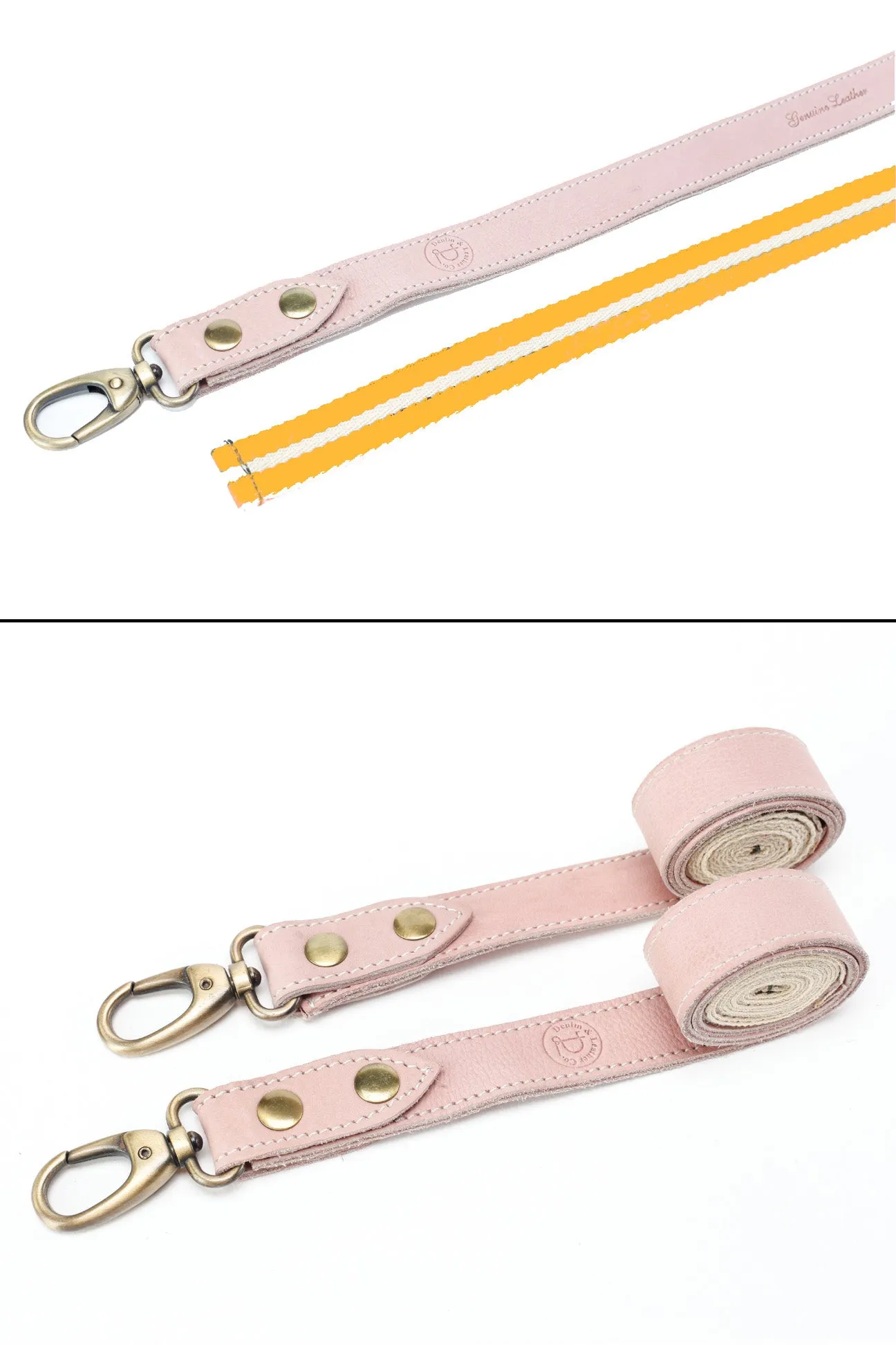 Bondi Bluish grey / Pink leather with yellow dual tone