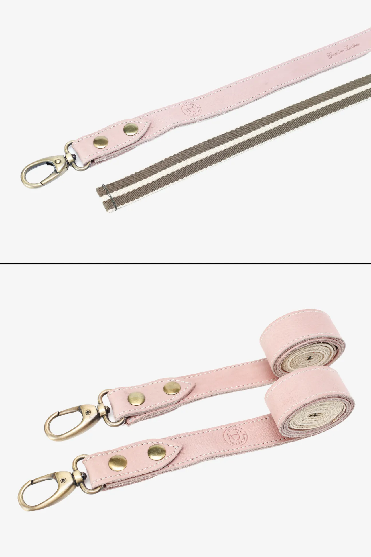 Bondi Charcoal grey / Pink leather with Beige dual tone