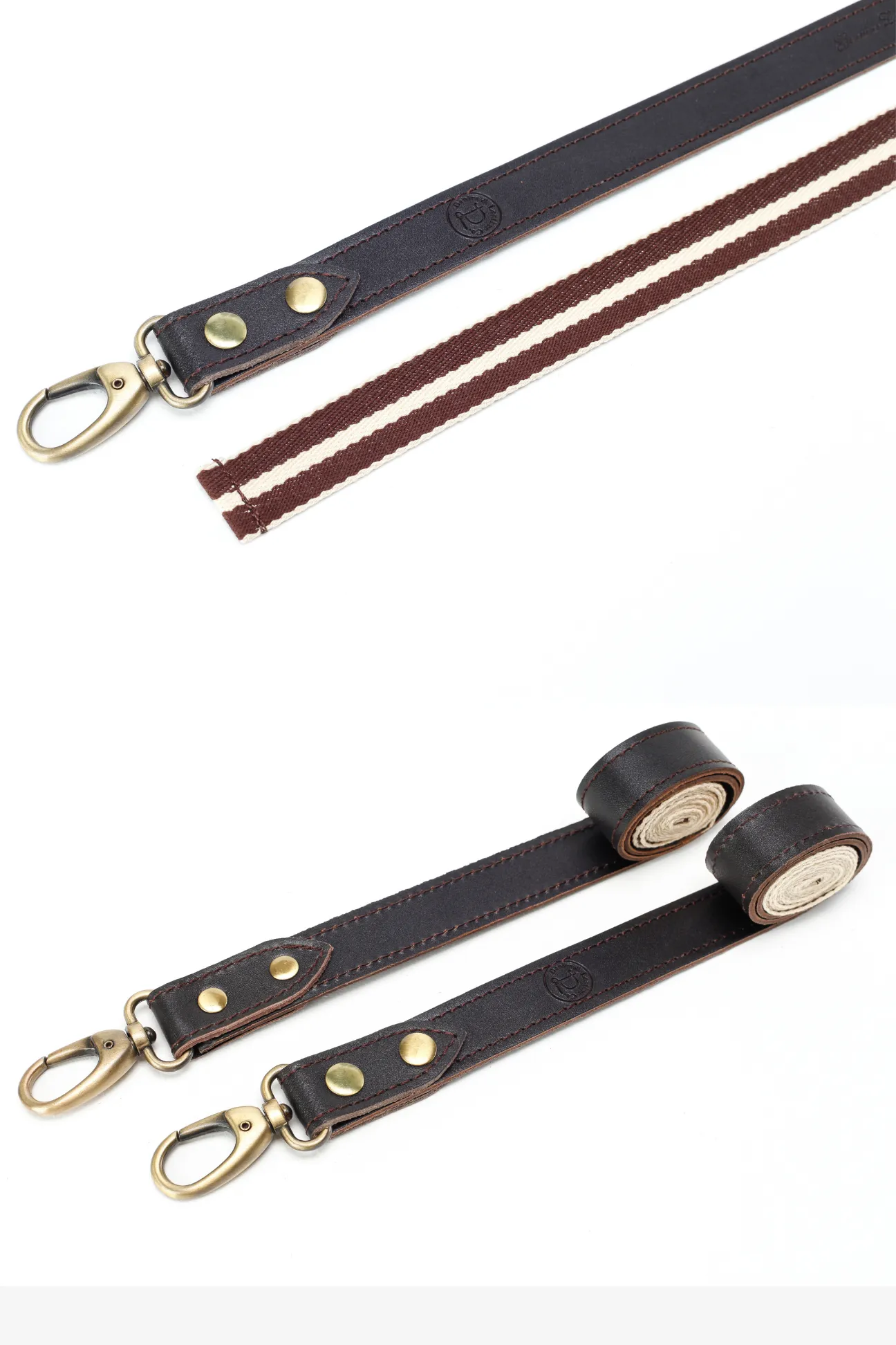 Bondi Dark green / Chocolate Brown leather dual tone