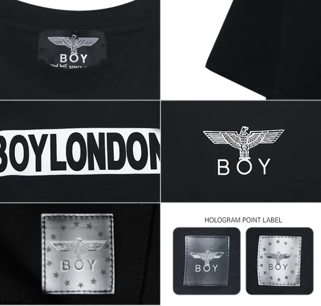 BOY LONDON  |Unisex Street Style U-Neck Cropped Cotton Long Fringes