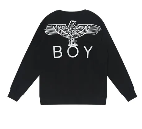 BOY LONDON  |Unisex Street Style U-Neck Long Sleeves Cotton Medium