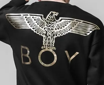 BOY LONDON  |Unisex Studded Street Style U-Neck Long Sleeves Cotton