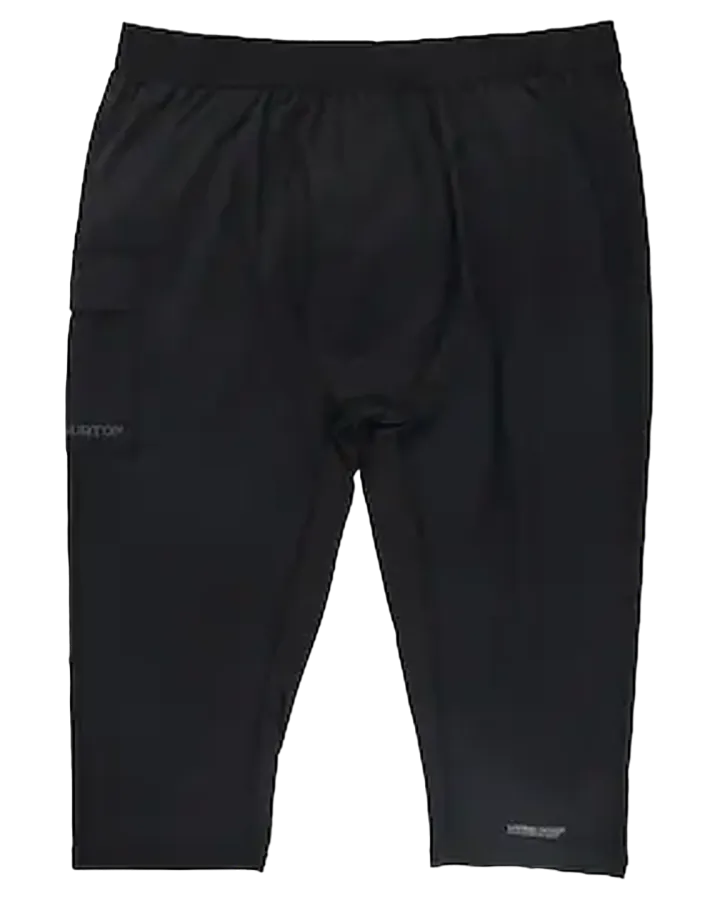 Burton Mens Midweight X Base Layer Three-Quarter Boot Pants - True Black - 2023