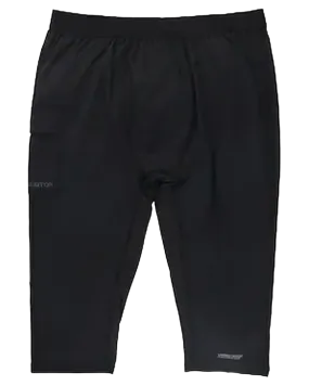 Burton Mens Midweight X Base Layer Three-Quarter Boot Pants - True Black - 2023