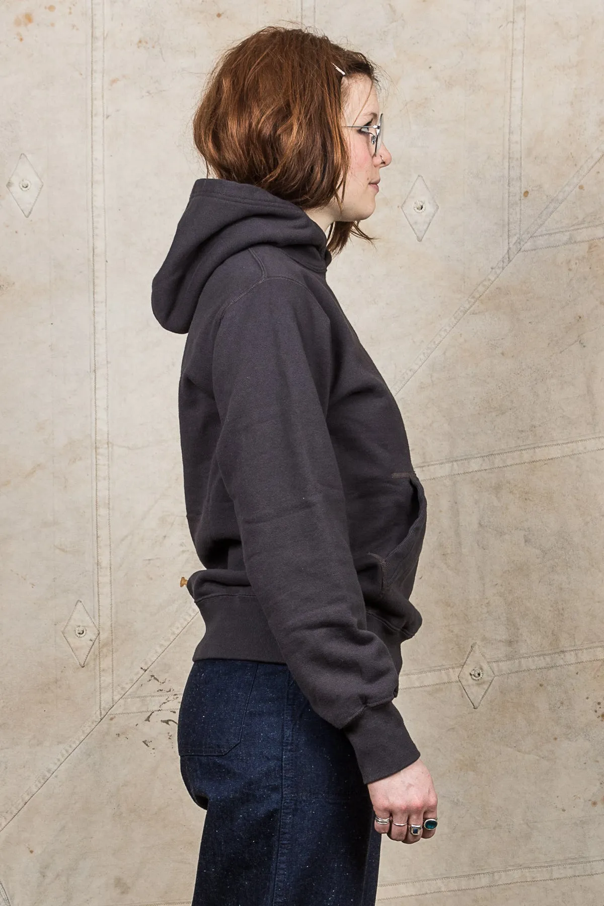 Buzz Rickson's Loopwheel Hoodie 4-Needle Black BR68914