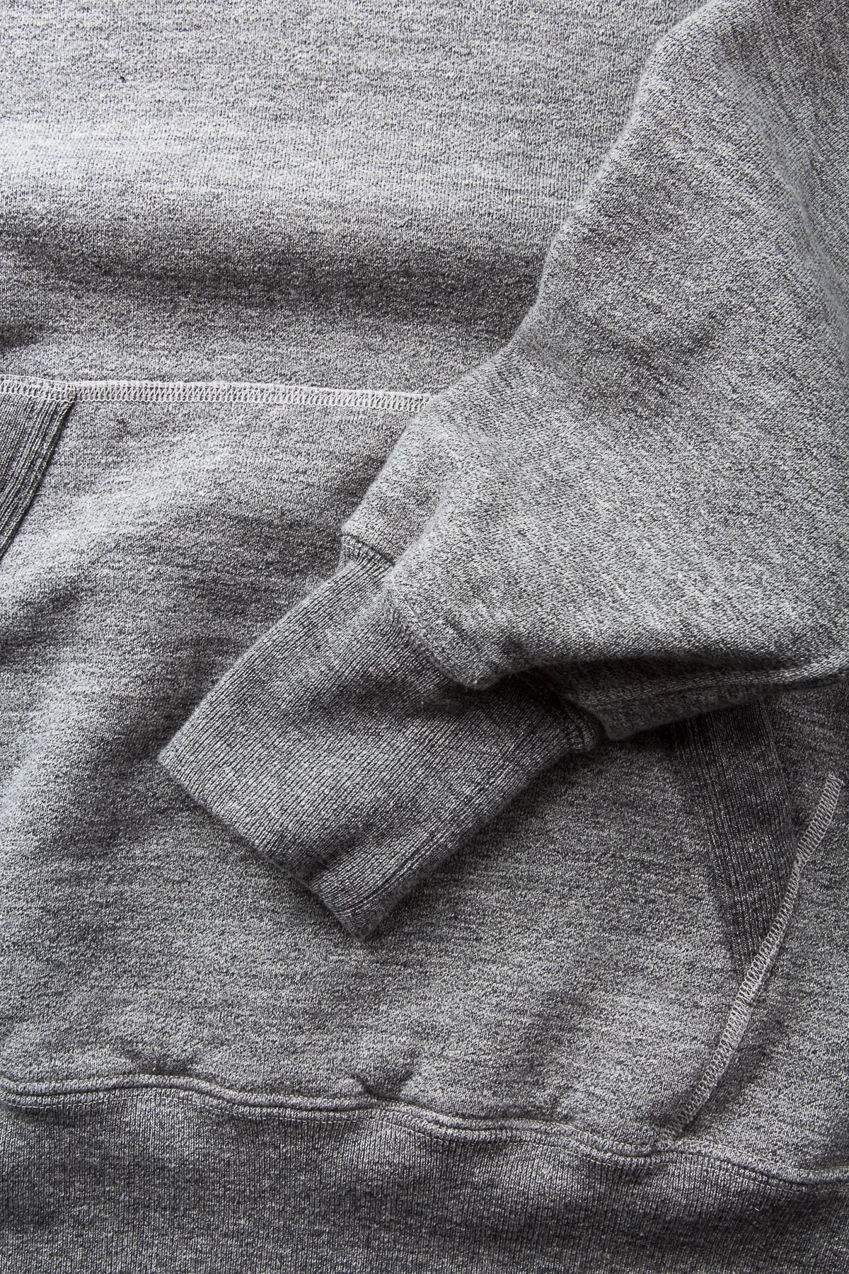 Buzz Rickson's Loopwheel Hoodie 4-Needle Grey