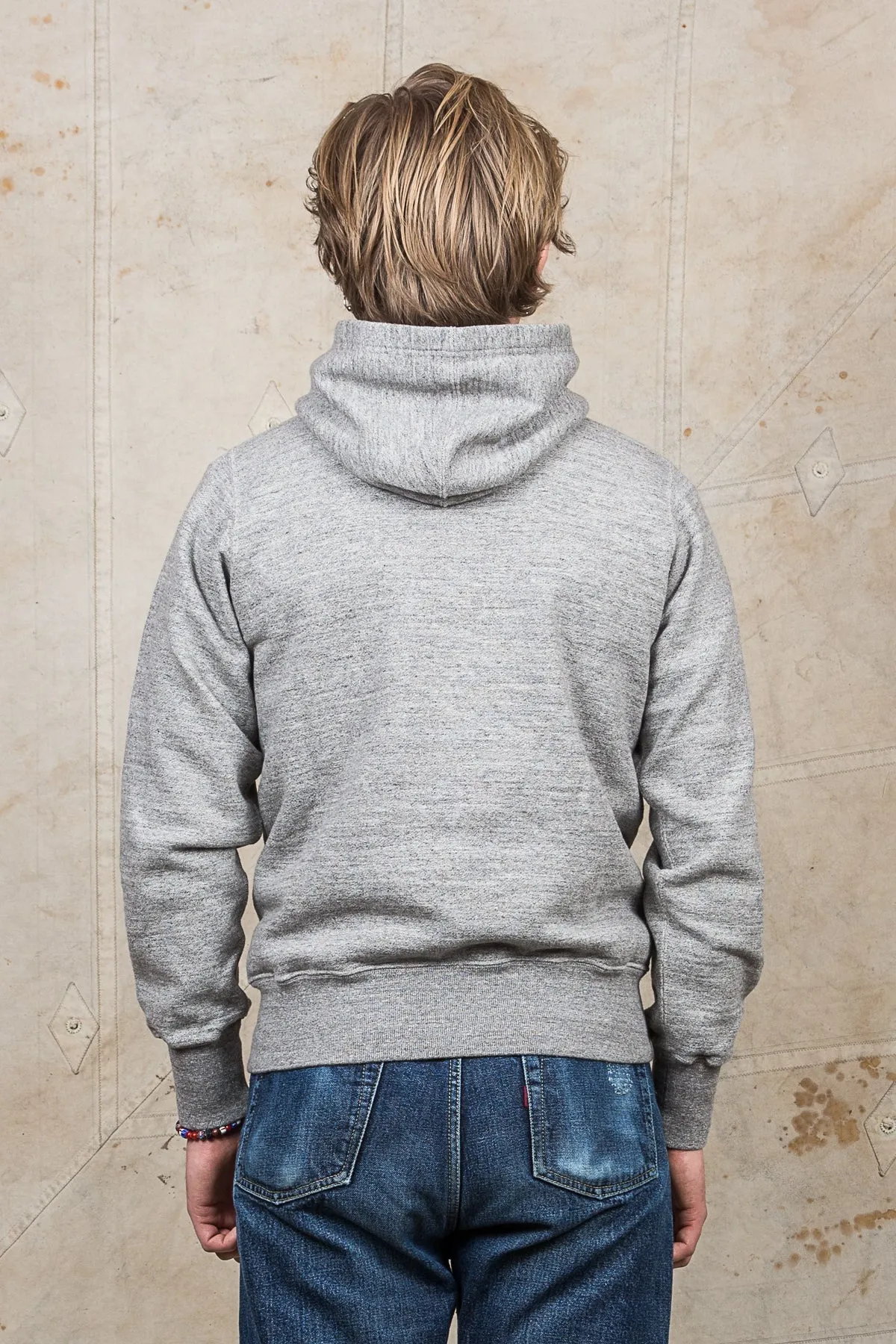 Buzz Rickson's Loopwheel Hoodie 4-Needle Grey